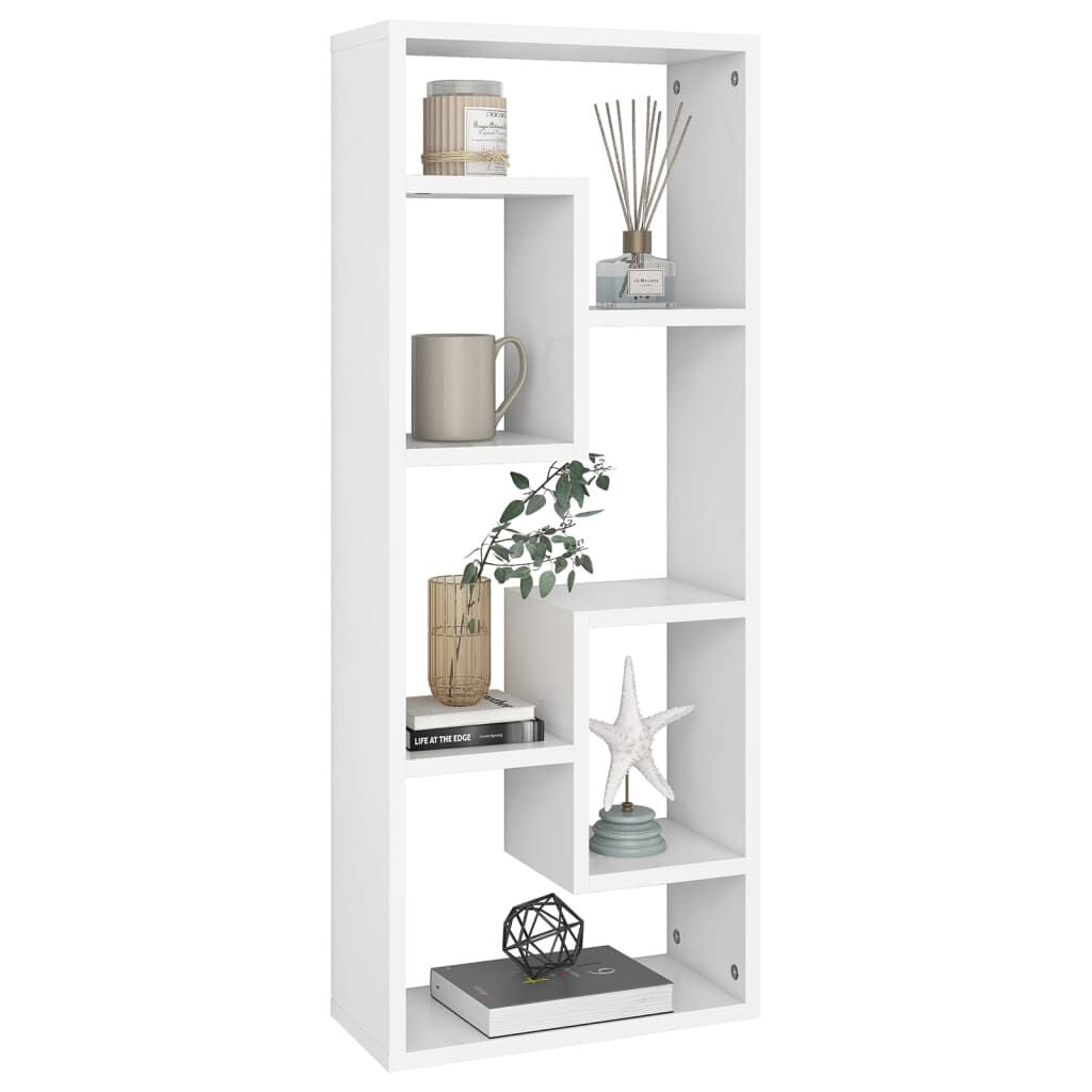 Wandregal Weiß 36X16X90 Cm Holzwerkstoff