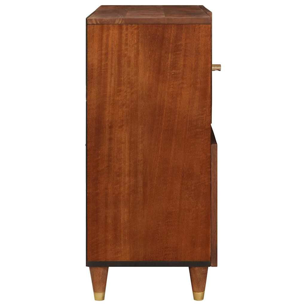 Sideboard Braun 80 X 33,5 X 75 Cm Massivholz Mango