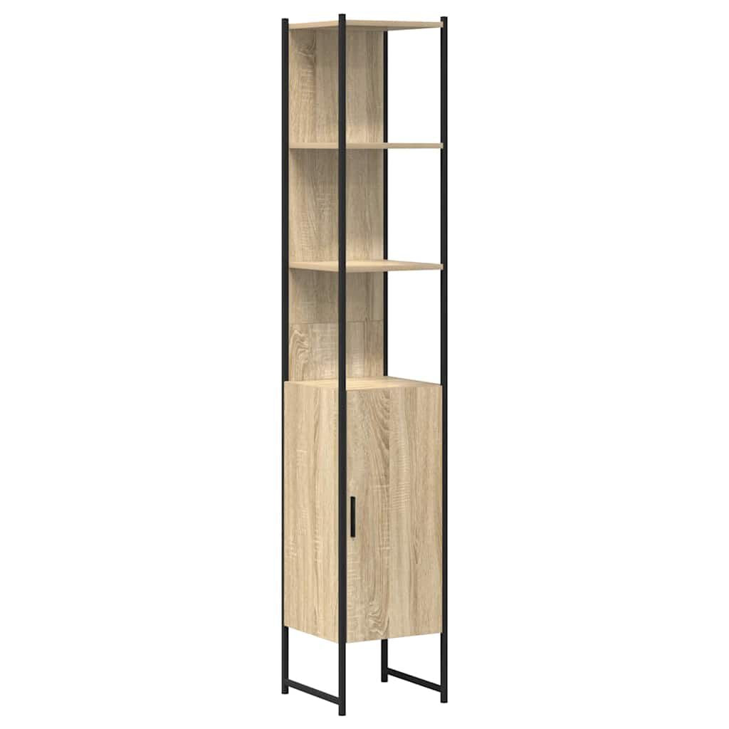 Badezimmerschrank Sonoma 33 X 33 X 185,5 Cm Holzwerkstoff