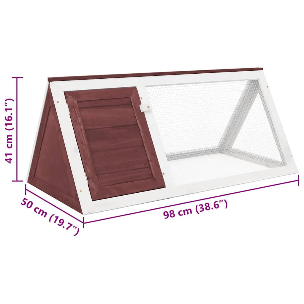 Kleintier-/Kaninchenstall Braun Holz