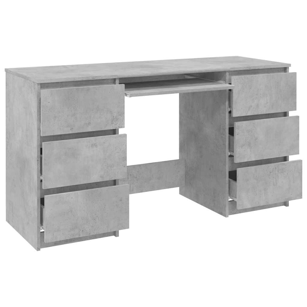 Schreibtisch Betongrau 140X50X77 Cm Holzwerkstoff