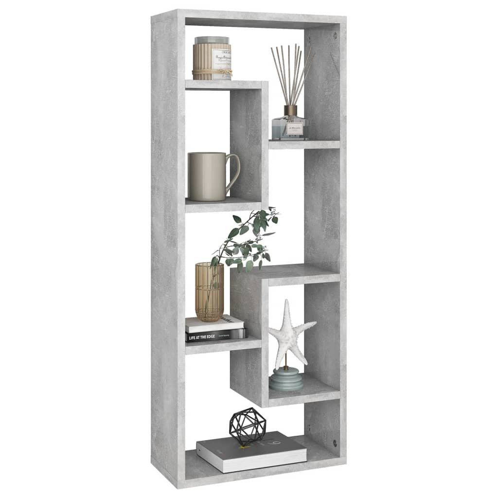 Wandregal Betongrau 36X16X90 Cm Holzwerkstoff