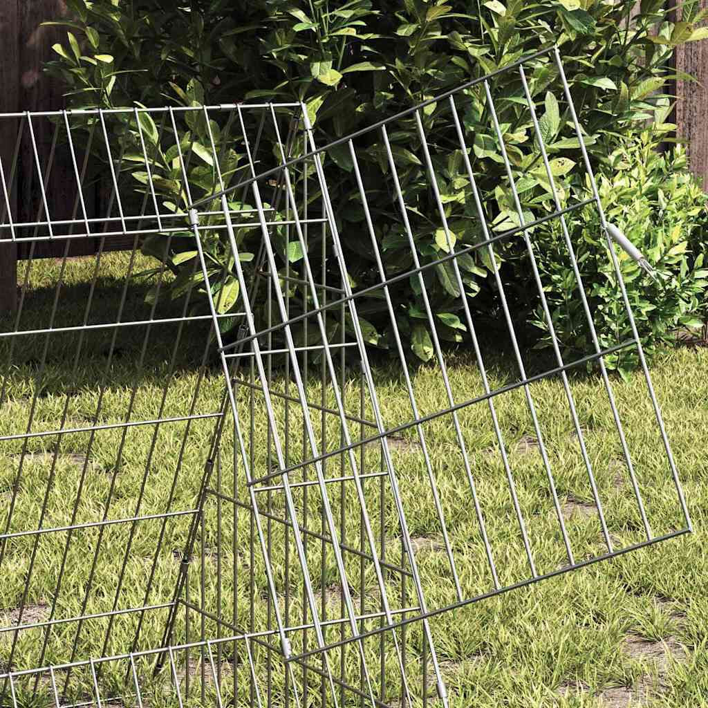 Hasenkäfig Silber 650 X 55 X 55 Cm Verzinkter Stahl