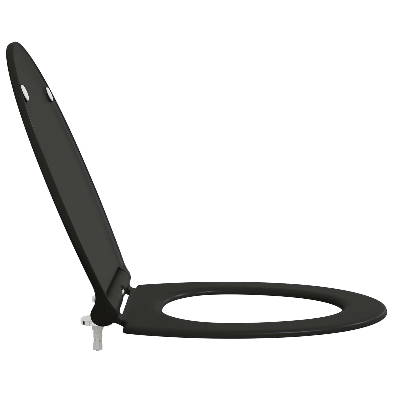 Toilettensitz Schwarz 47 X 37,5 X 3,8 Cm Duroplast