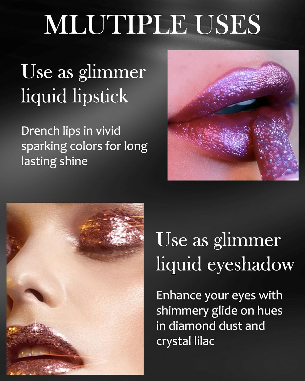 Glitzer-Lippenstift Rose, Diamond Metallic Funkelnder Matt Lippenstift, Wasserdichter Langanhaltender Glitter Lipgloss, Not-Stick Cup Shimmer Lip Tint Lipstick Make-Up, Geschenke Für Frauen-05 Pink