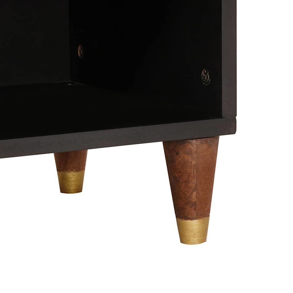 Tv-Schränk Mit Regal Braun 100 X 33,5 X 46 Cm Massivholz Mango