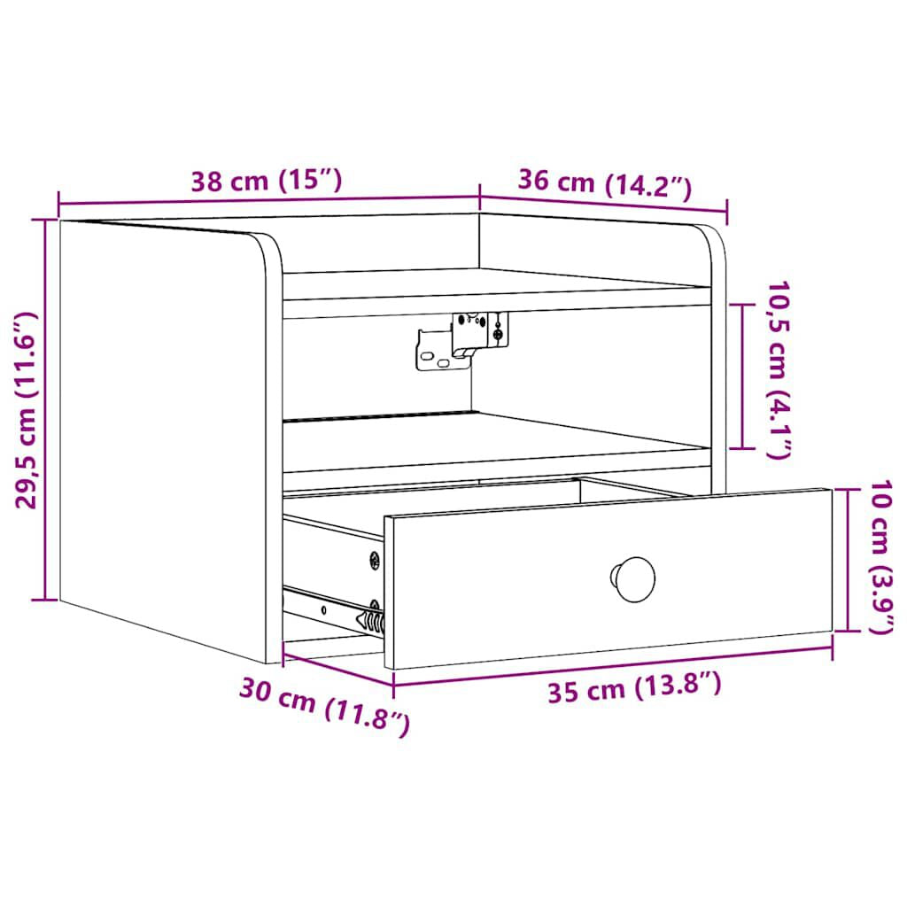 Nachttisch 2 Pcs Weiß 38 X 36 X 29,5 Cm Massivholz Kiefer