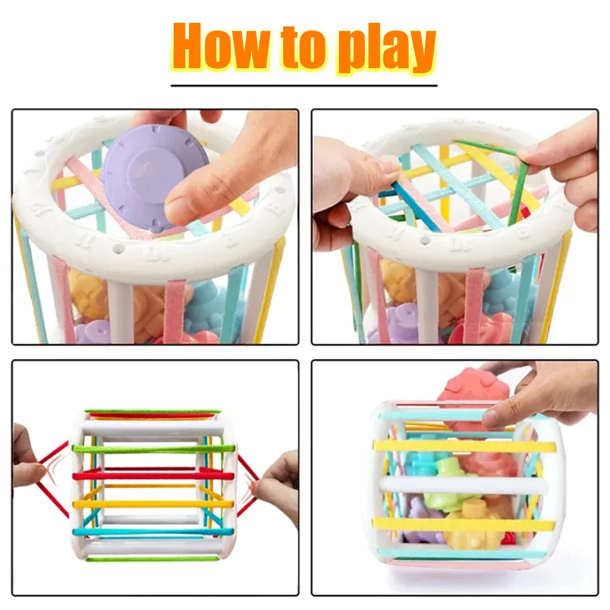 Montessori Baby Toys Stack Pull Blocks Games 0-12 Months Color Shade Sensory Development Learning Educational Toys Babies Infant