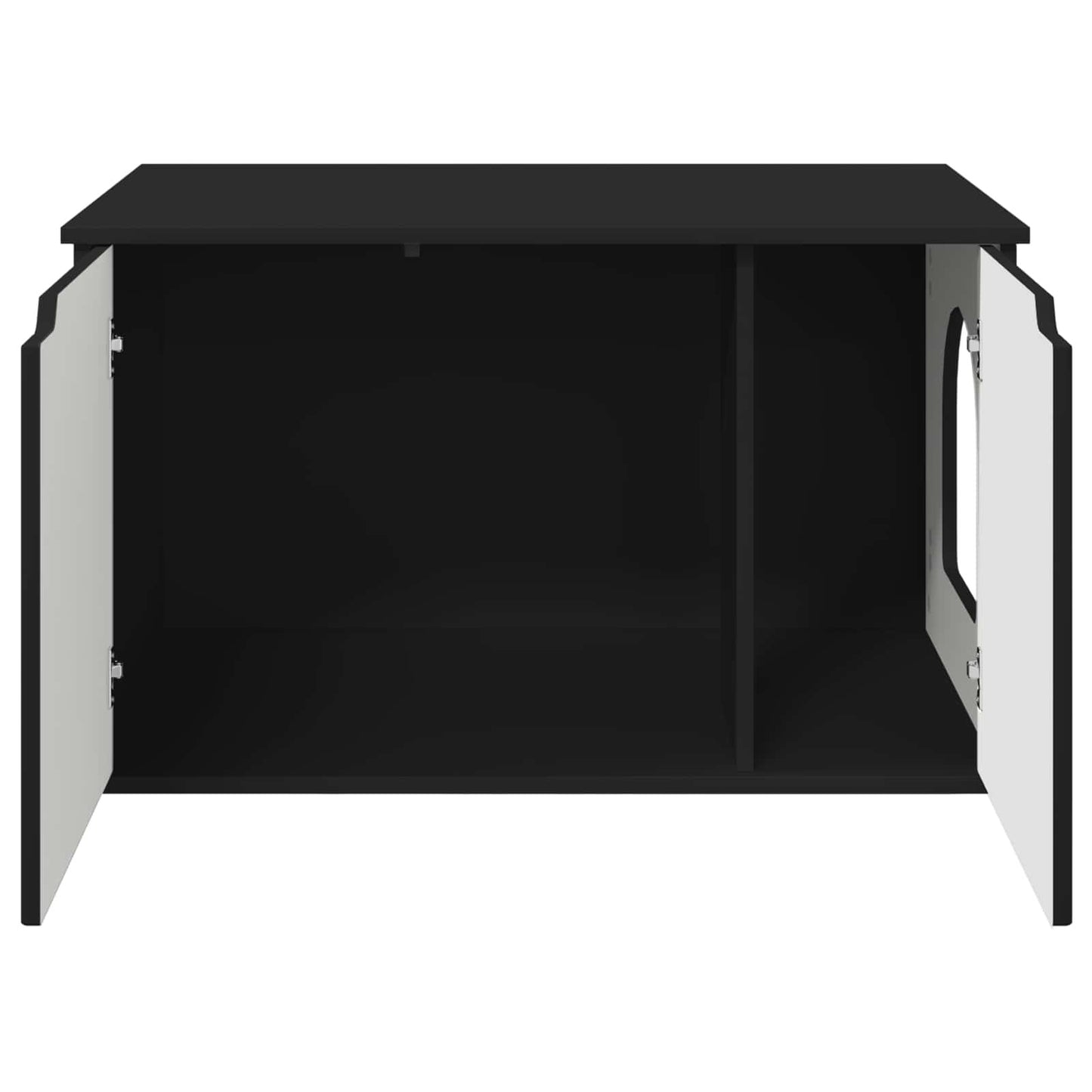 Katzenhaus Schwarz 85 X 55 X 50,5 Cm Holzwerkstoff