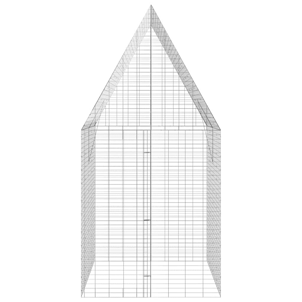 Hasenkäfig Silber 400 X 100 X 210 Cm Verzinkter Stahl