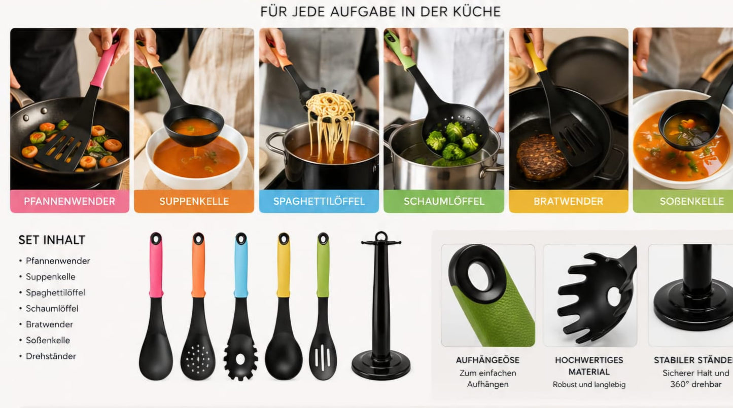 Seranova Home 6-teiliges Küchenutensilien-Set