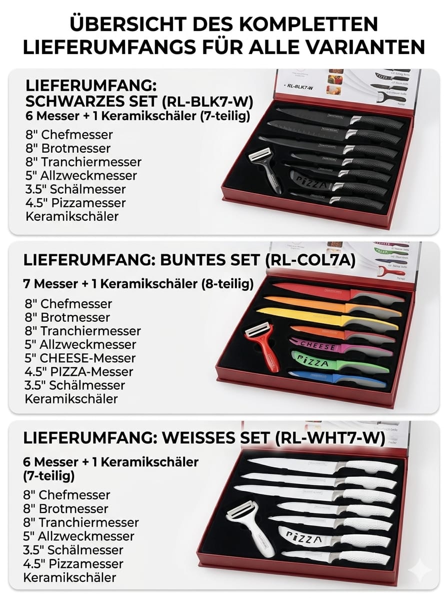 Premium 7-teiliges Messerset