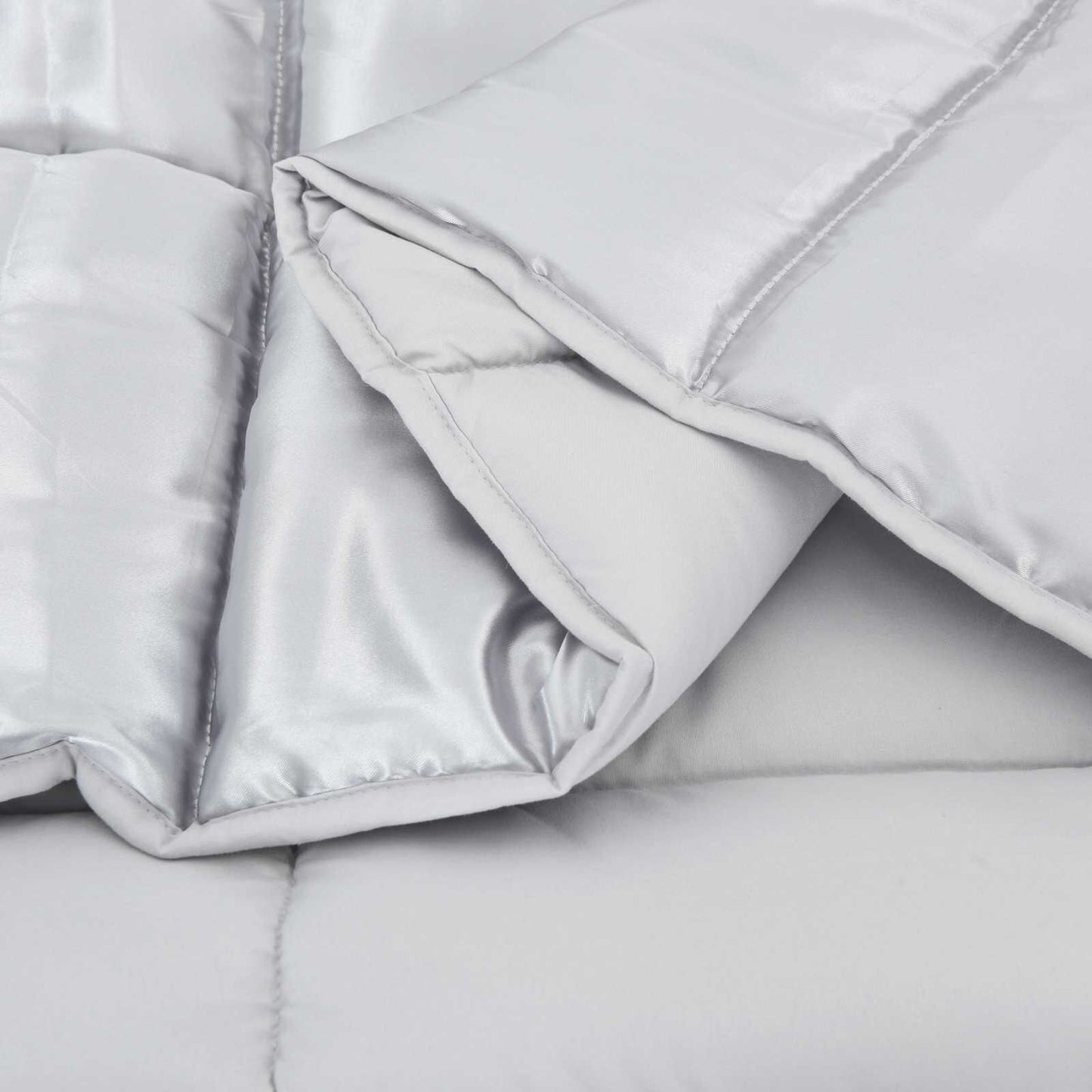 Winterbettdecke Silber 220 X 240 Cm Satin Und Mikrofaser