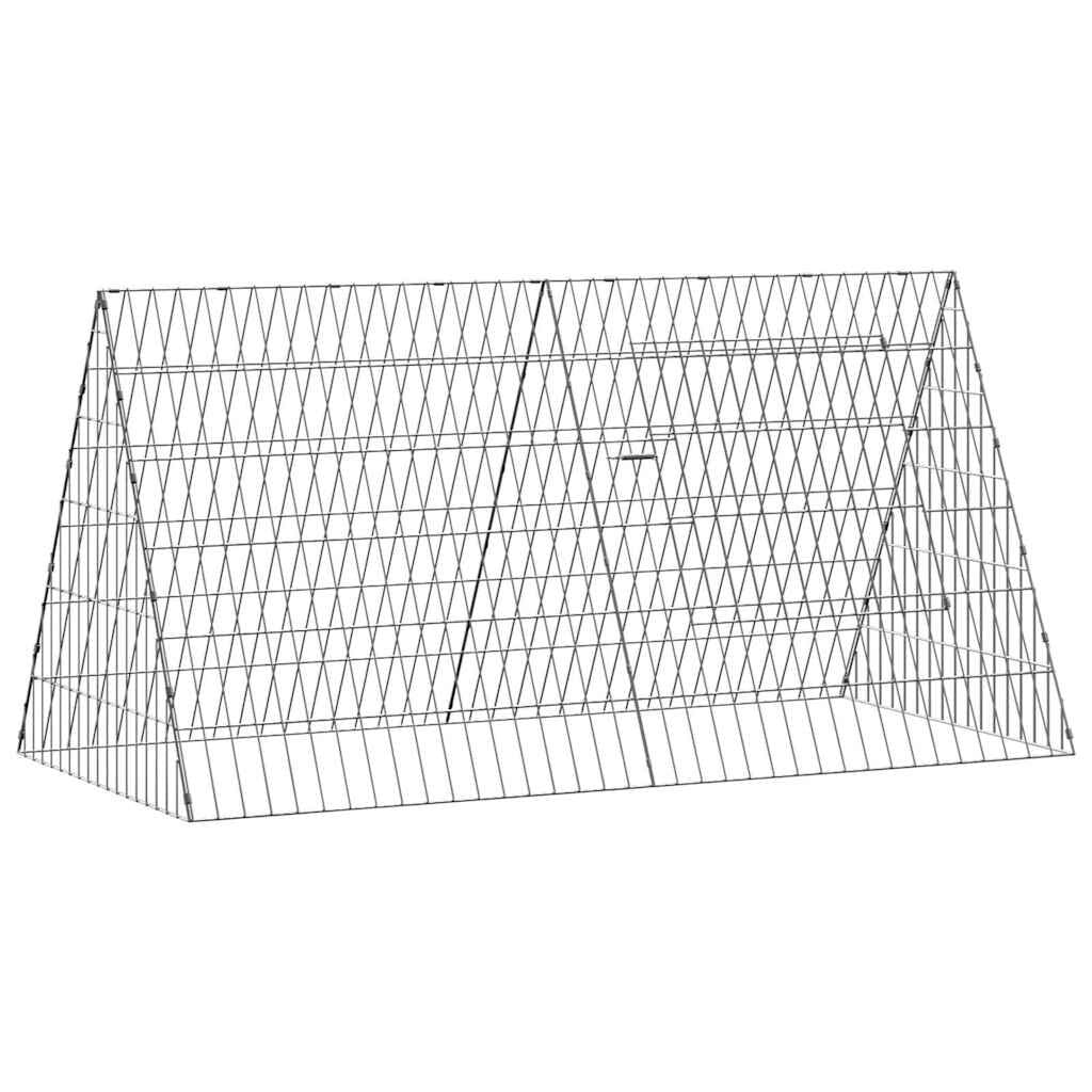 Hasenkäfig Silber 650 X 55 X 55 Cm Verzinkter Stahl