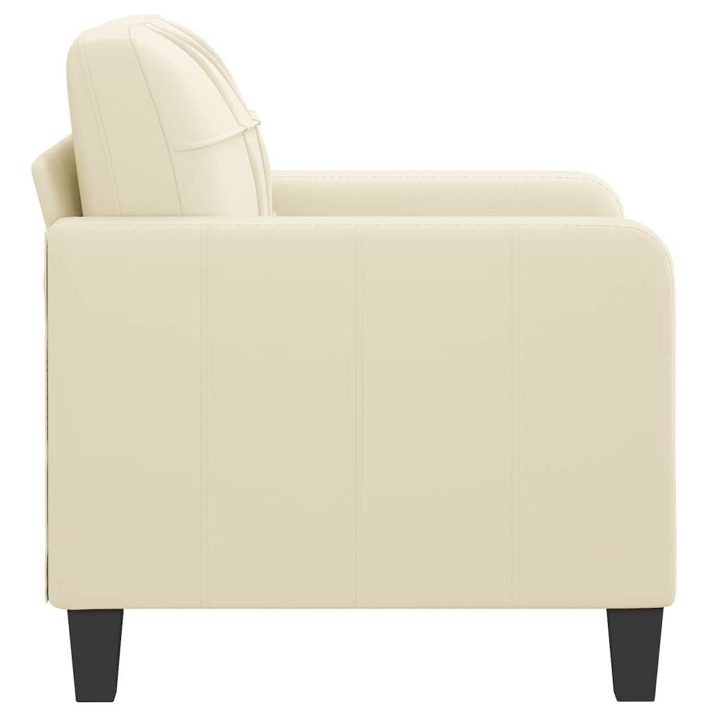 Sessel Creme 60 Cm Kunstleder