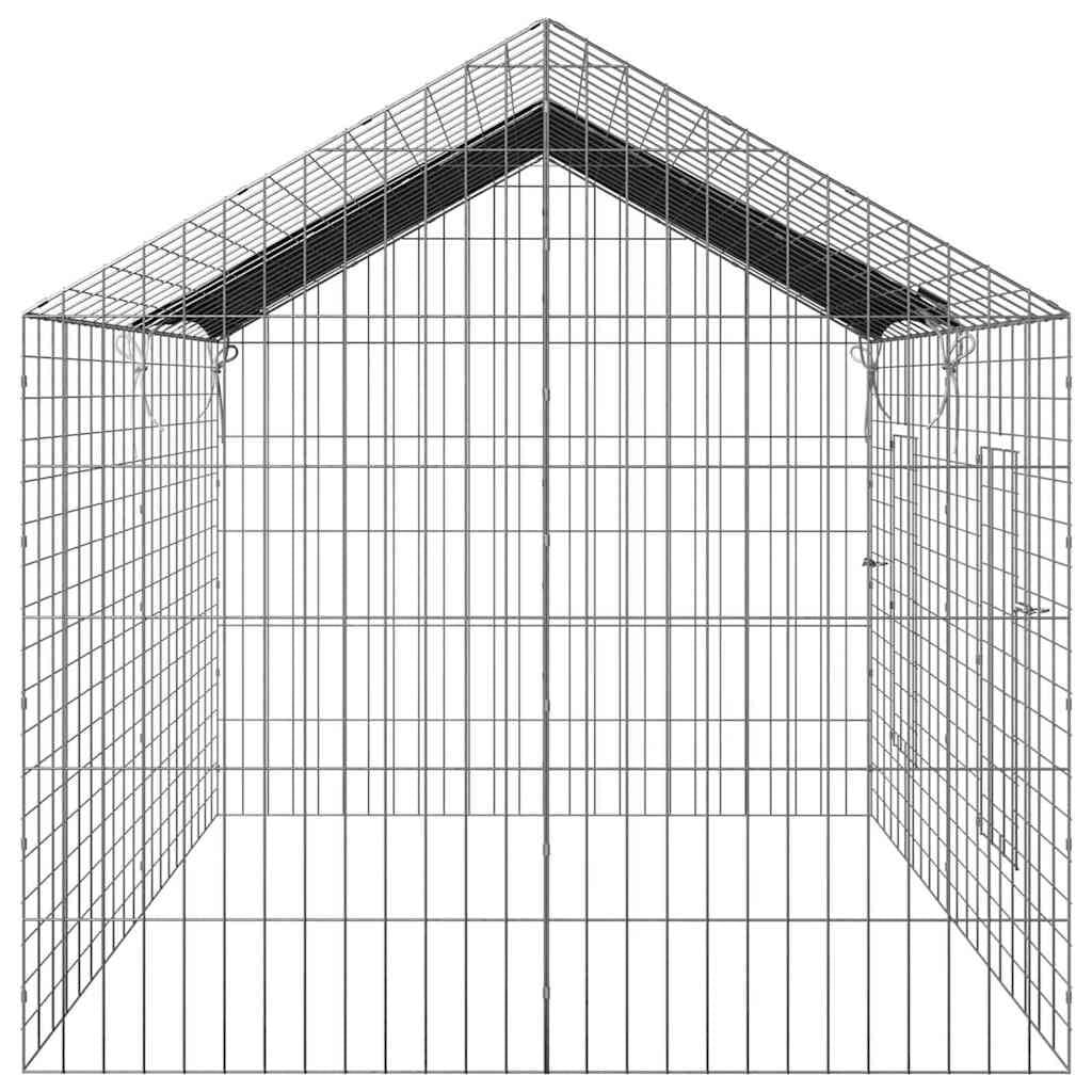 Hasenkäfig Silber 400 X 78 X 78 Cm Verzinkter Stahl