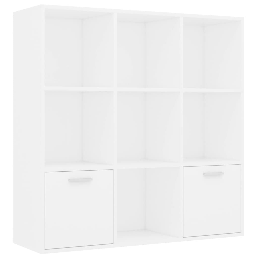 Bücherregal Weiß 98X30X98 Cm Holzwerkstoff