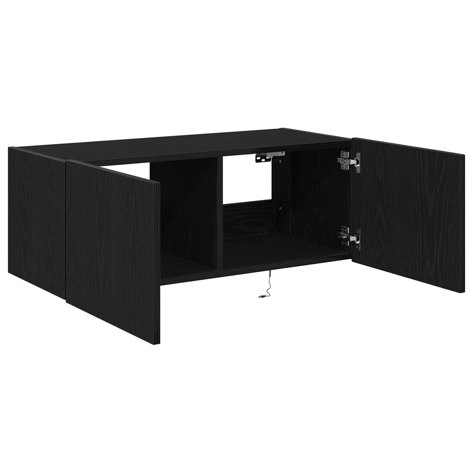 Tv-Wandschrank Schwarz Eichen-Optik 80 X 35 X 31 Cm