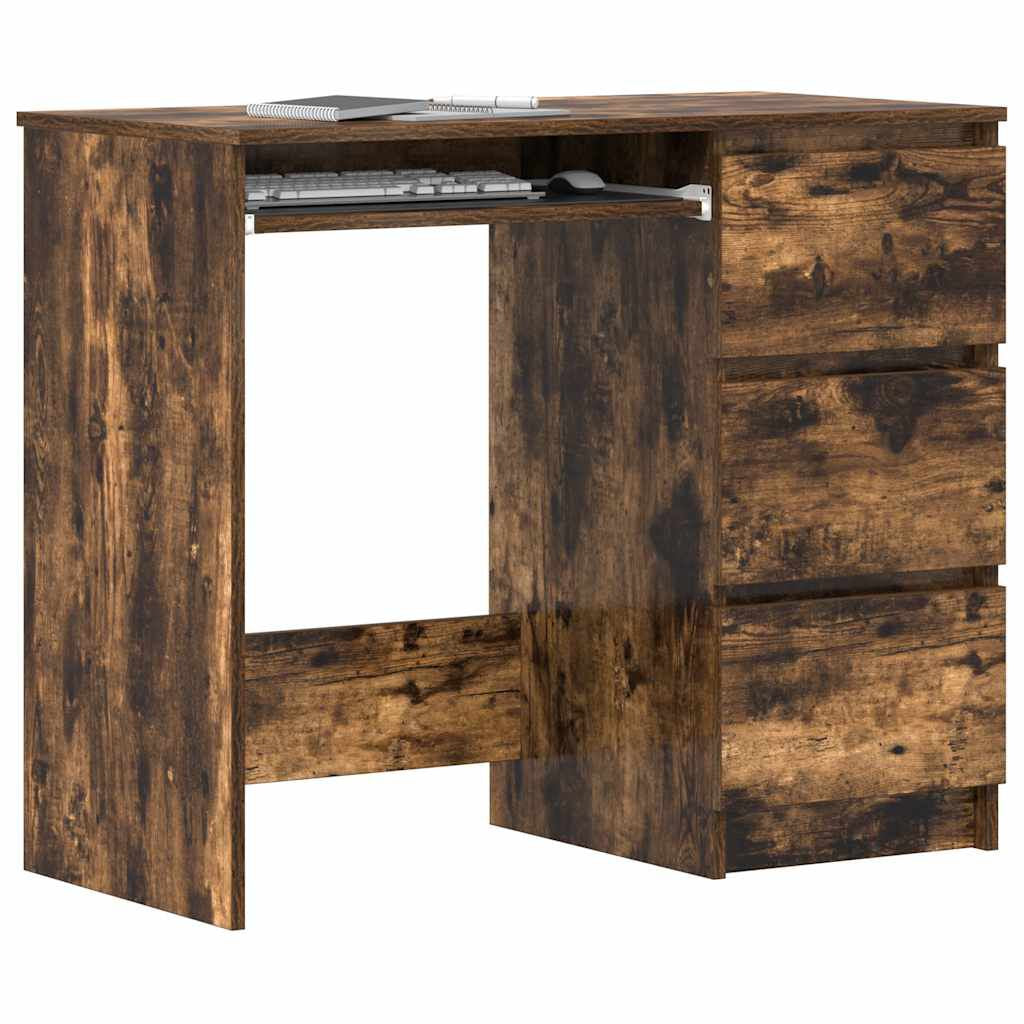 Schreibtisch Räuchereiche 90X45X76 Cm Holzwerkstoff