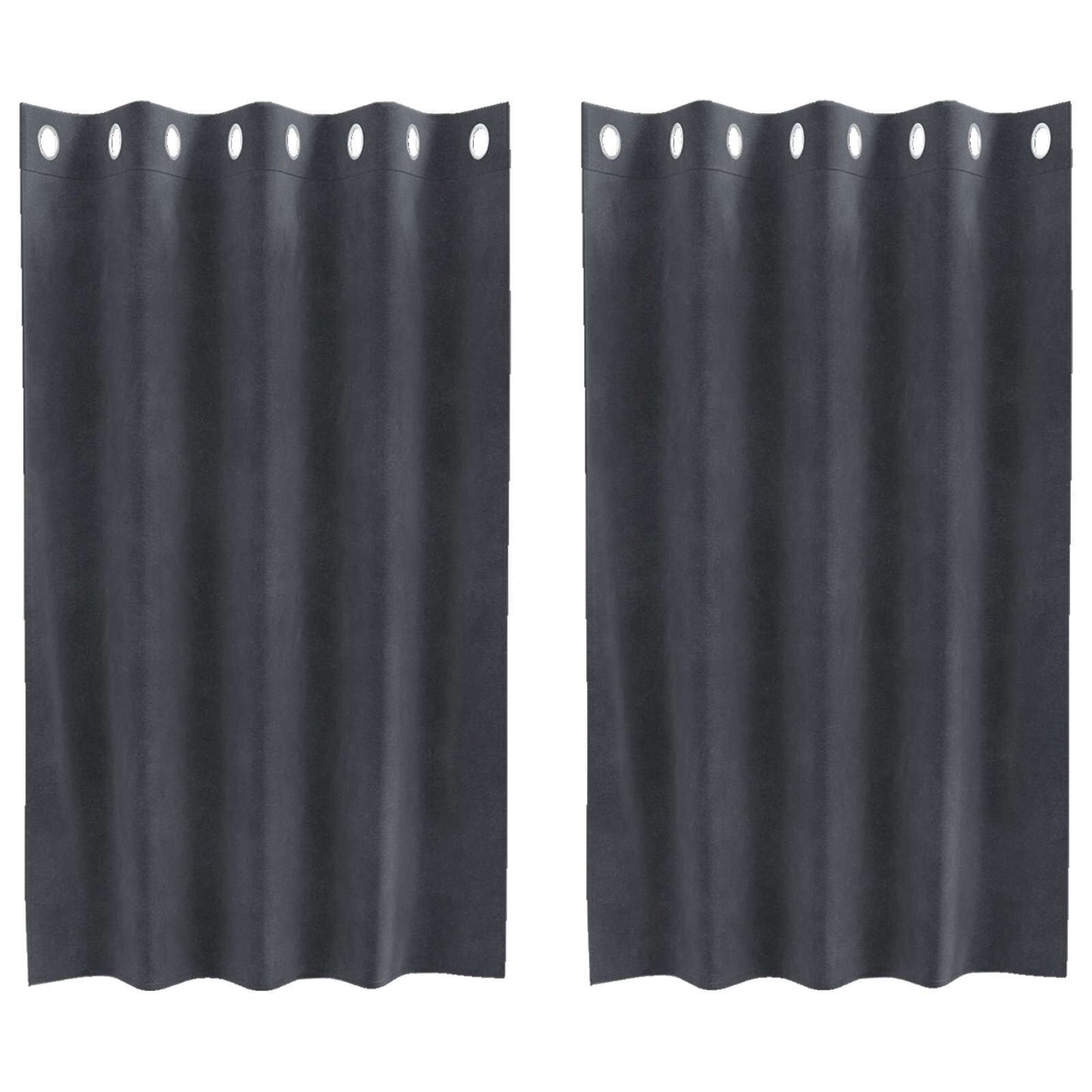 Verdunkelungsvorhänge 2 Pcs Hellgrau 140 X 140 Cm Samt