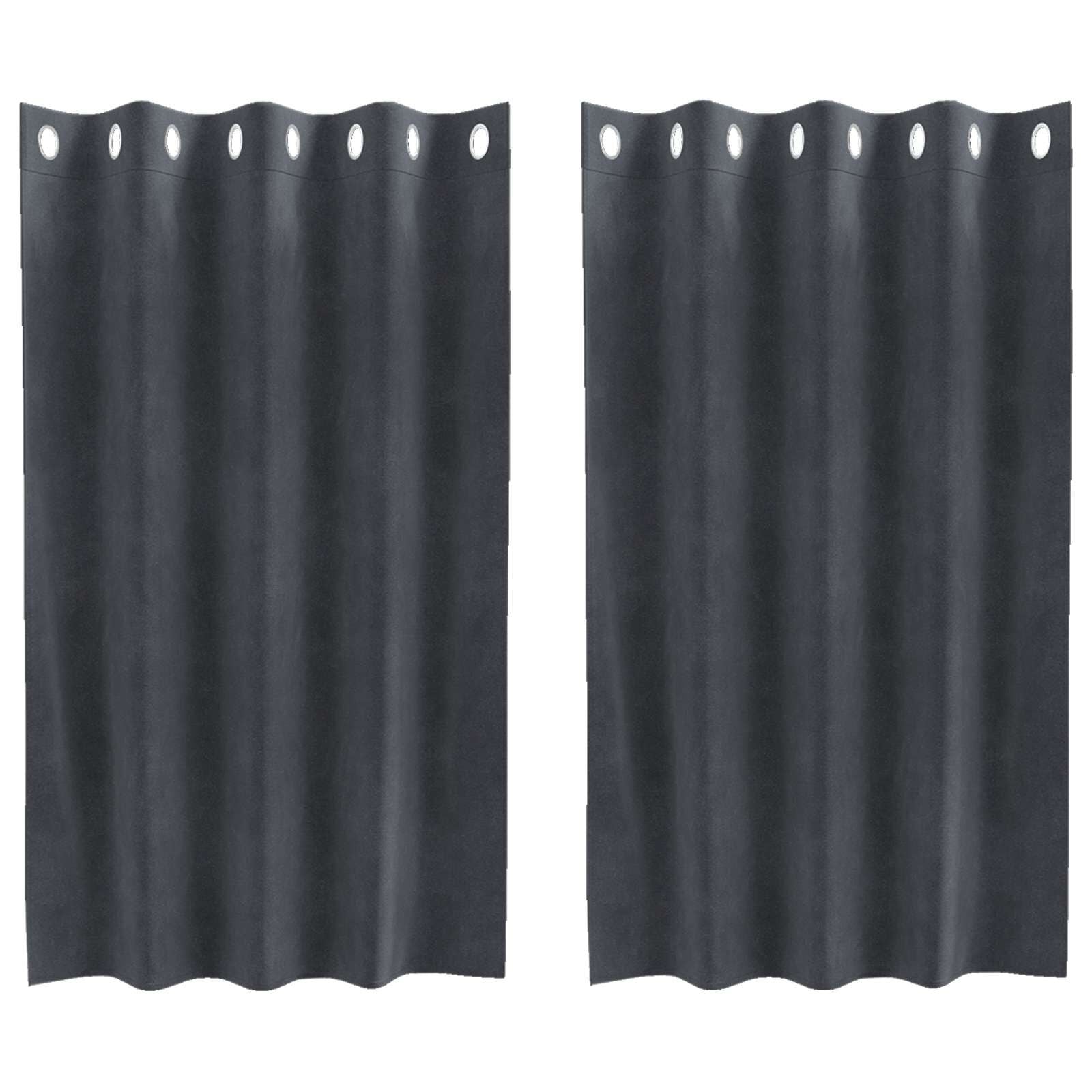 Verdunkelungsvorhänge 2 Pcs Hellgrau 140 X 140 Cm Samt
