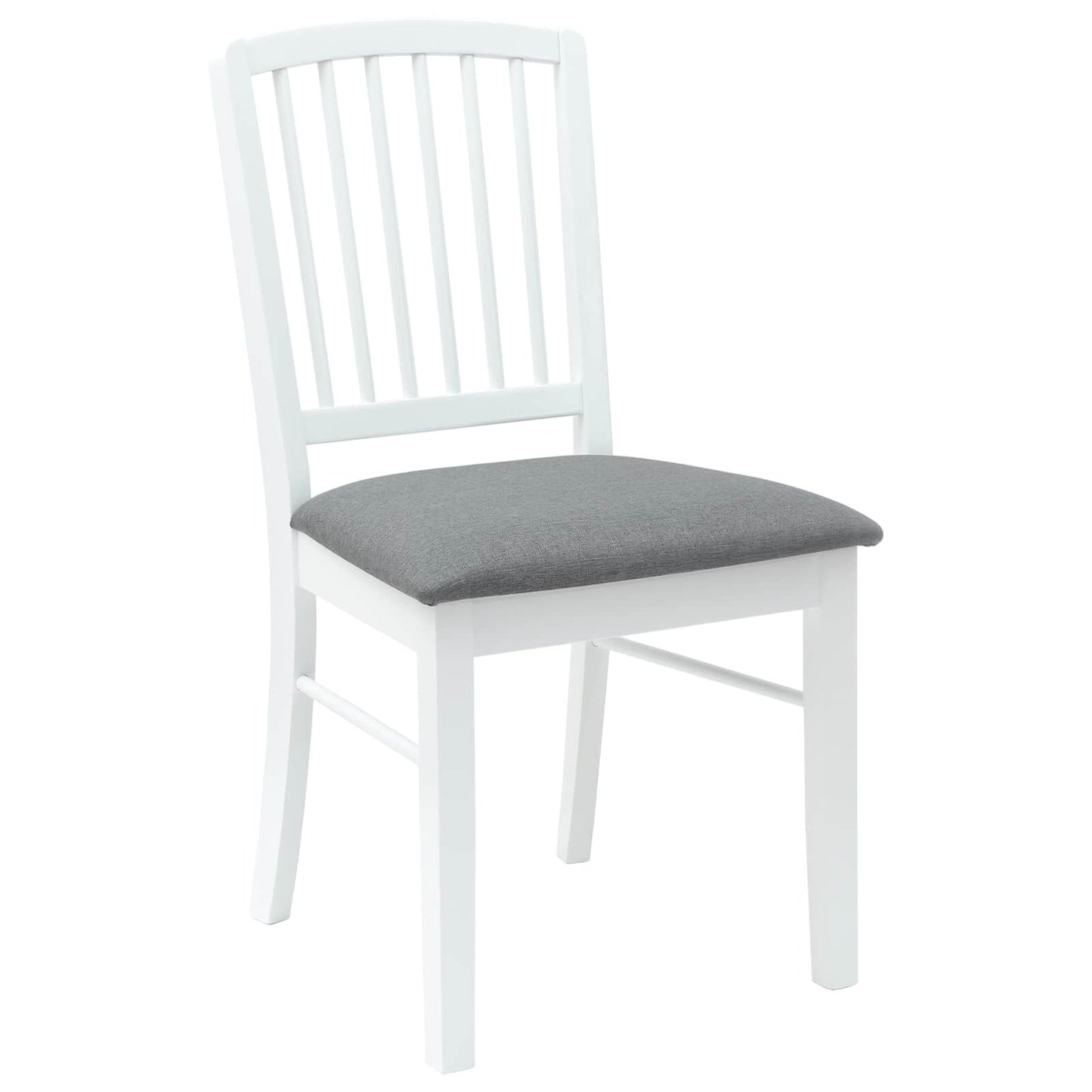 Esszimmerstühle 2 Pcs Weiß 50 X 52,5 X 91 Cm Massives Gummiholz