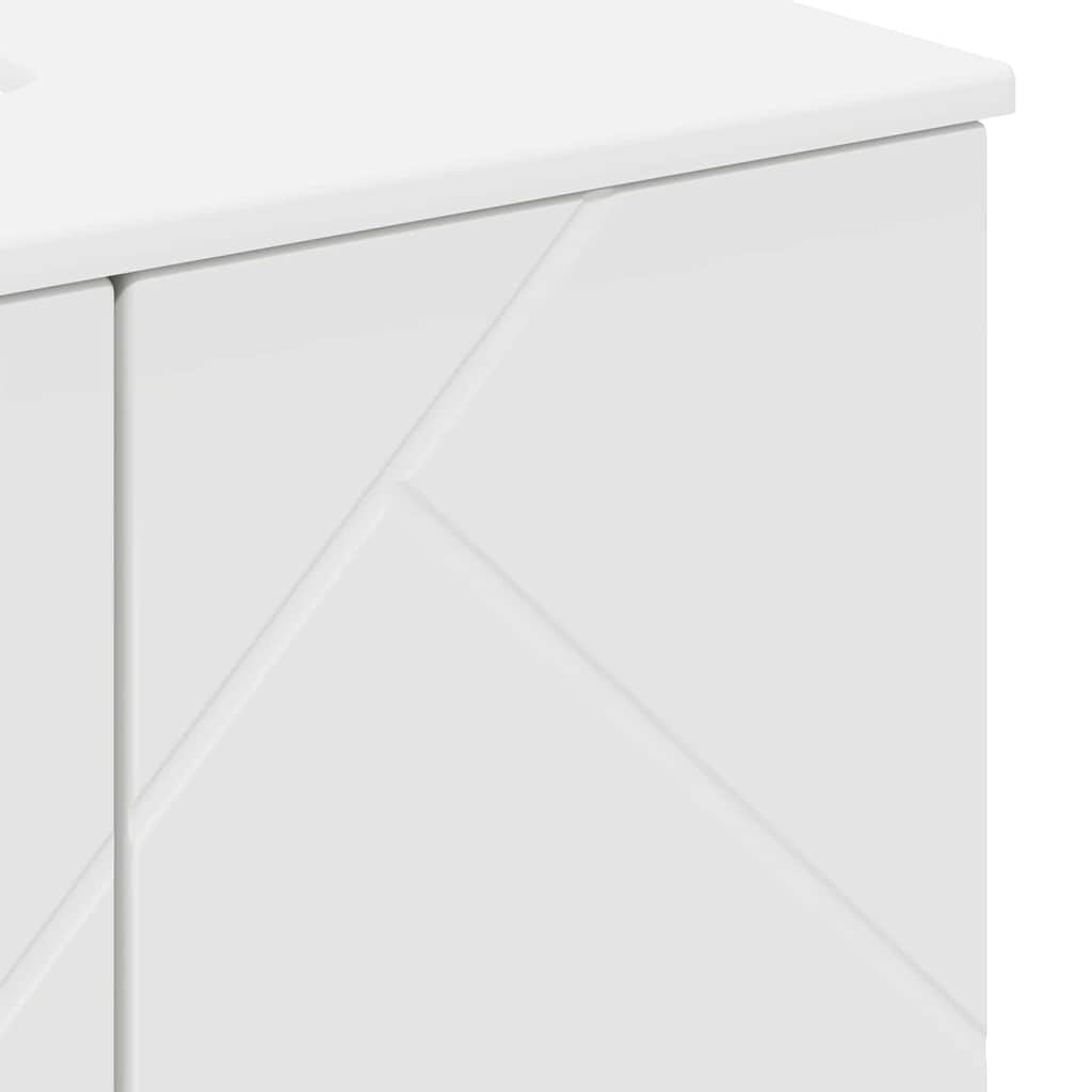 Badezimmerschrank Weiß 61 X 35 X 64 Cm Holzwerkstoff & Metall