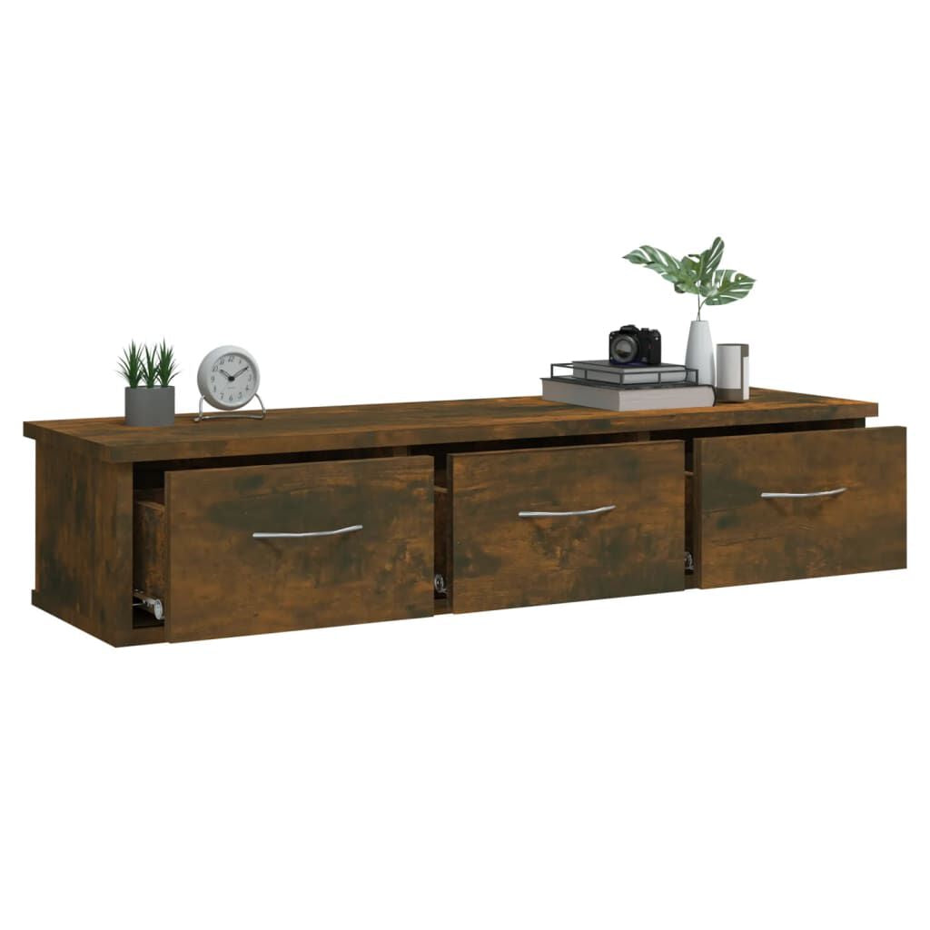 Wandschrank Räuchereiche 88X26X18,5 Cm Holzwerkstoff
