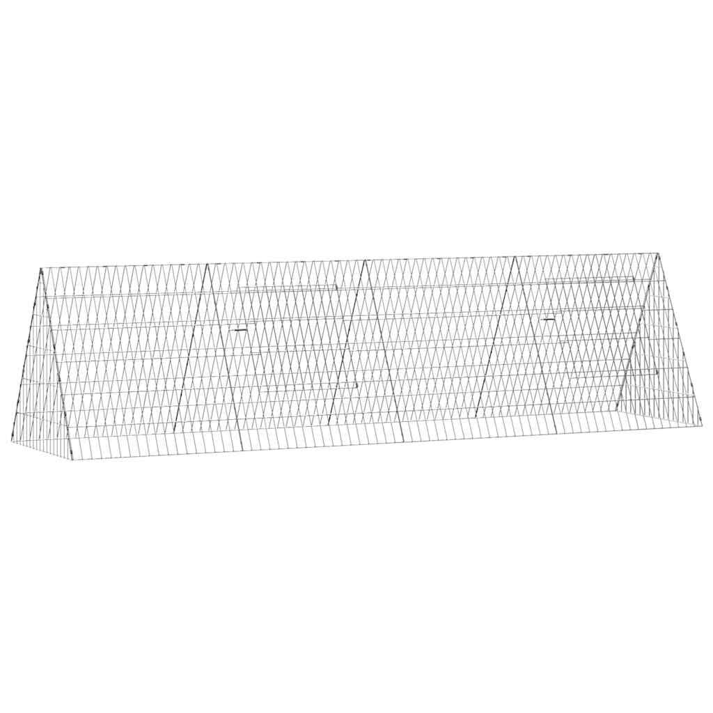 Hasenkäfig Silber 650 X 55 X 55 Cm Verzinkter Stahl