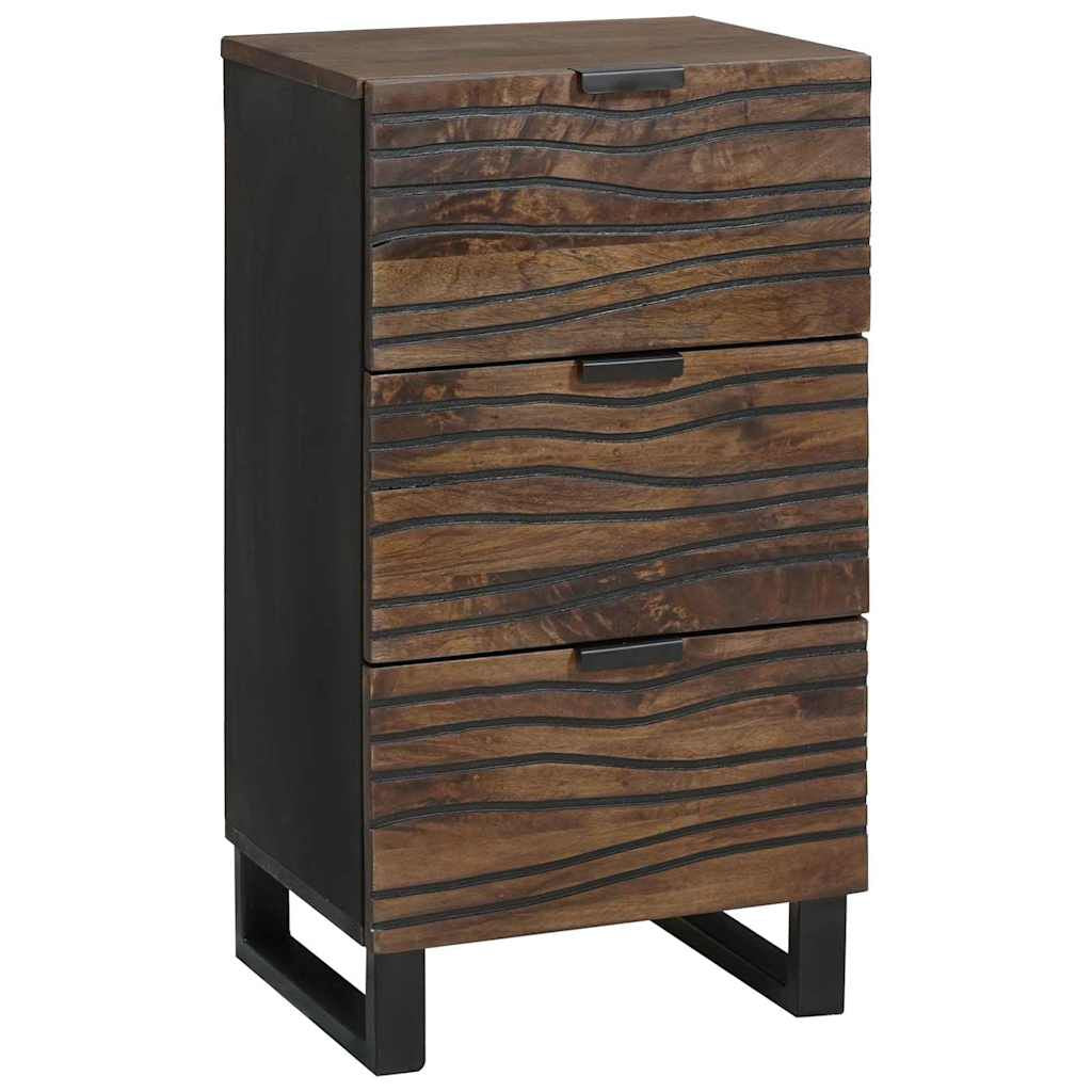 Sideboard Braun 40 X 33 X 75 Cm Massives Mangoholz