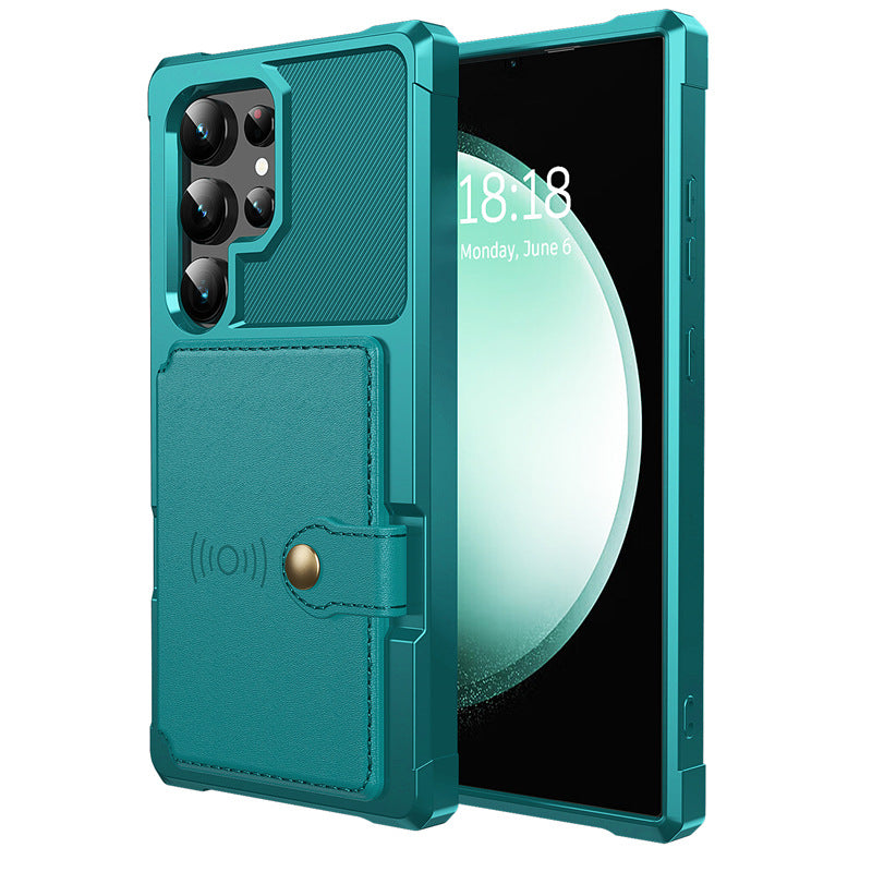 Card-Inserting Car Protective Cover for S23 Phone Case Drop-Resistant