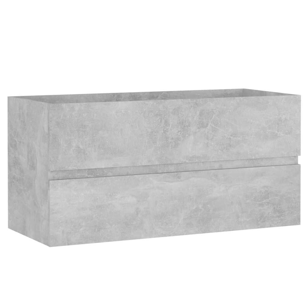 Waschbeckenunterschrank Betongrau 90X38,5X45 Cm Holzwerkstoff