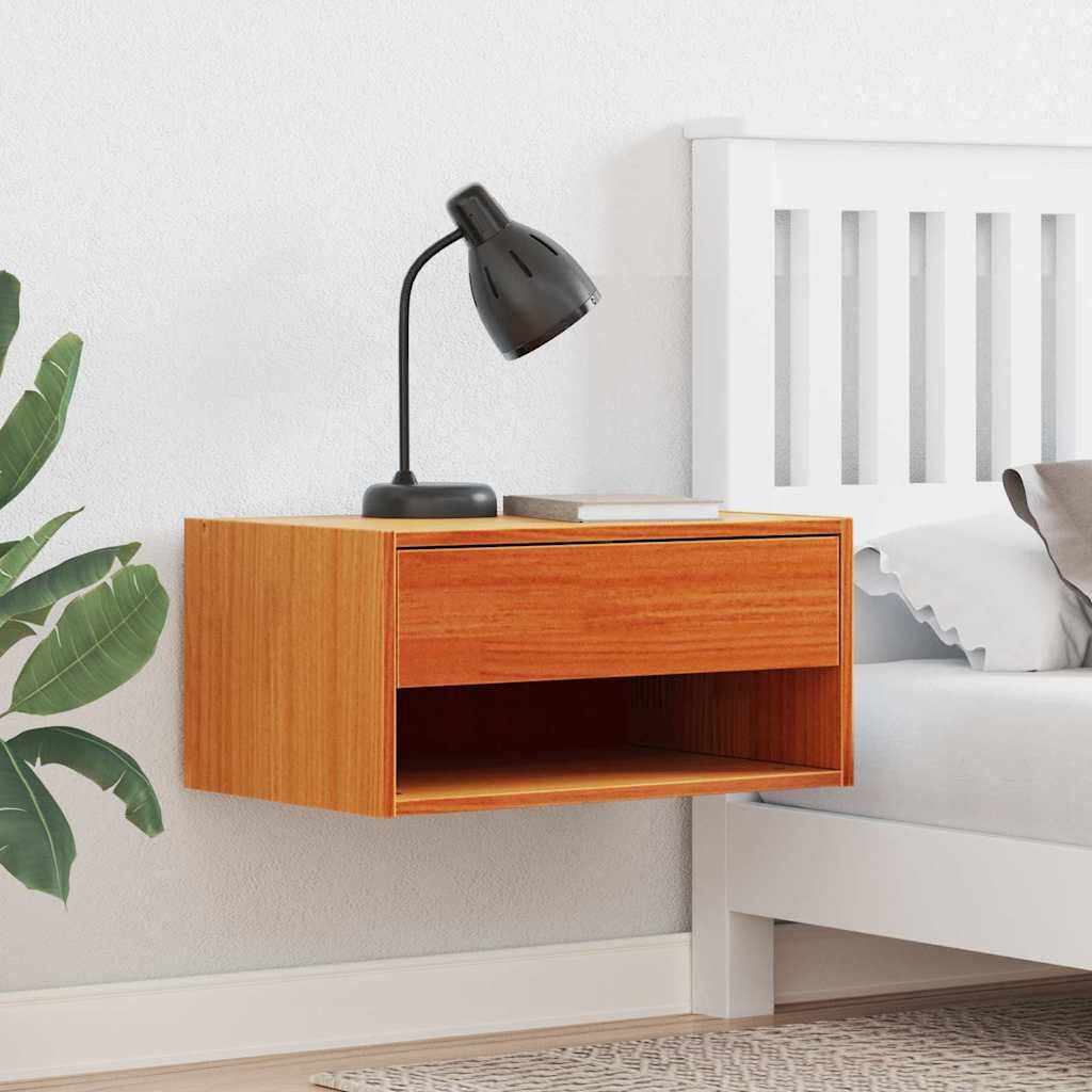 Nachttisch 2 Pcs Wachsbraun 50 X 32,5 X 24 Cm Massivholz Kiefer