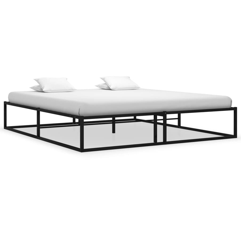 Bettgestell Schwarz Metall 140X200 Cm