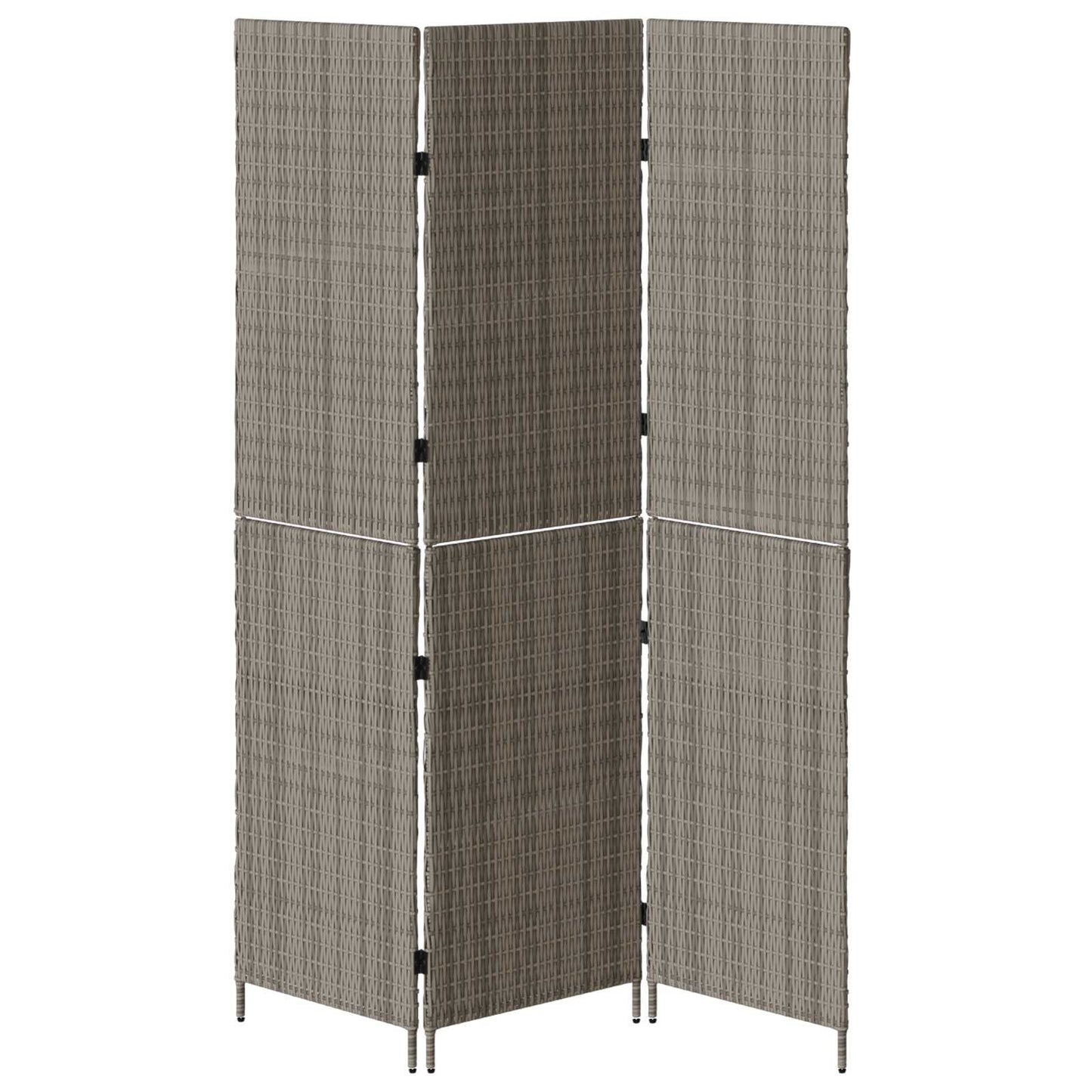 Raumteiler Grau 146 X 180 Cm Poly-Rattan