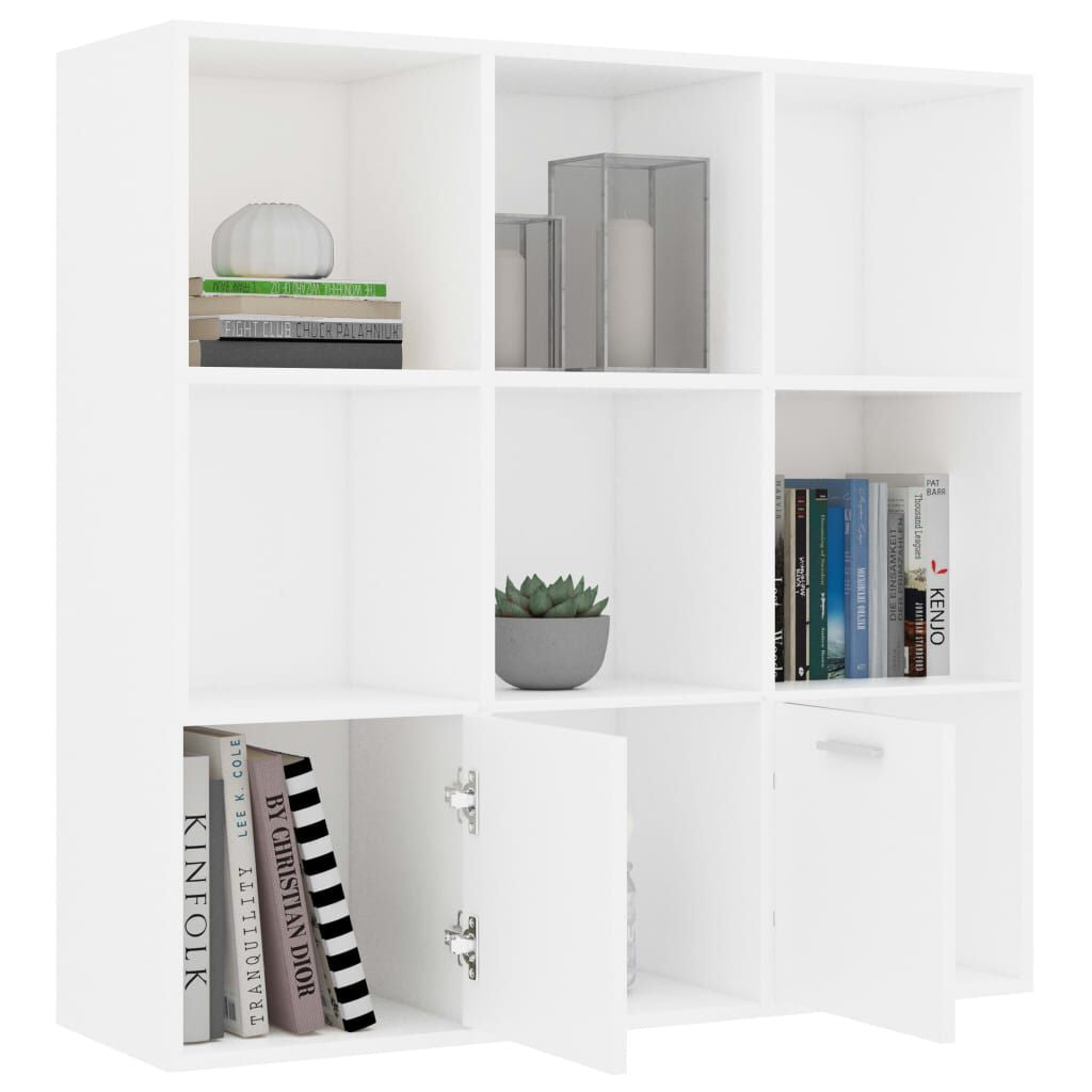 Bücherregal Weiß 98X30X98 Cm Holzwerkstoff