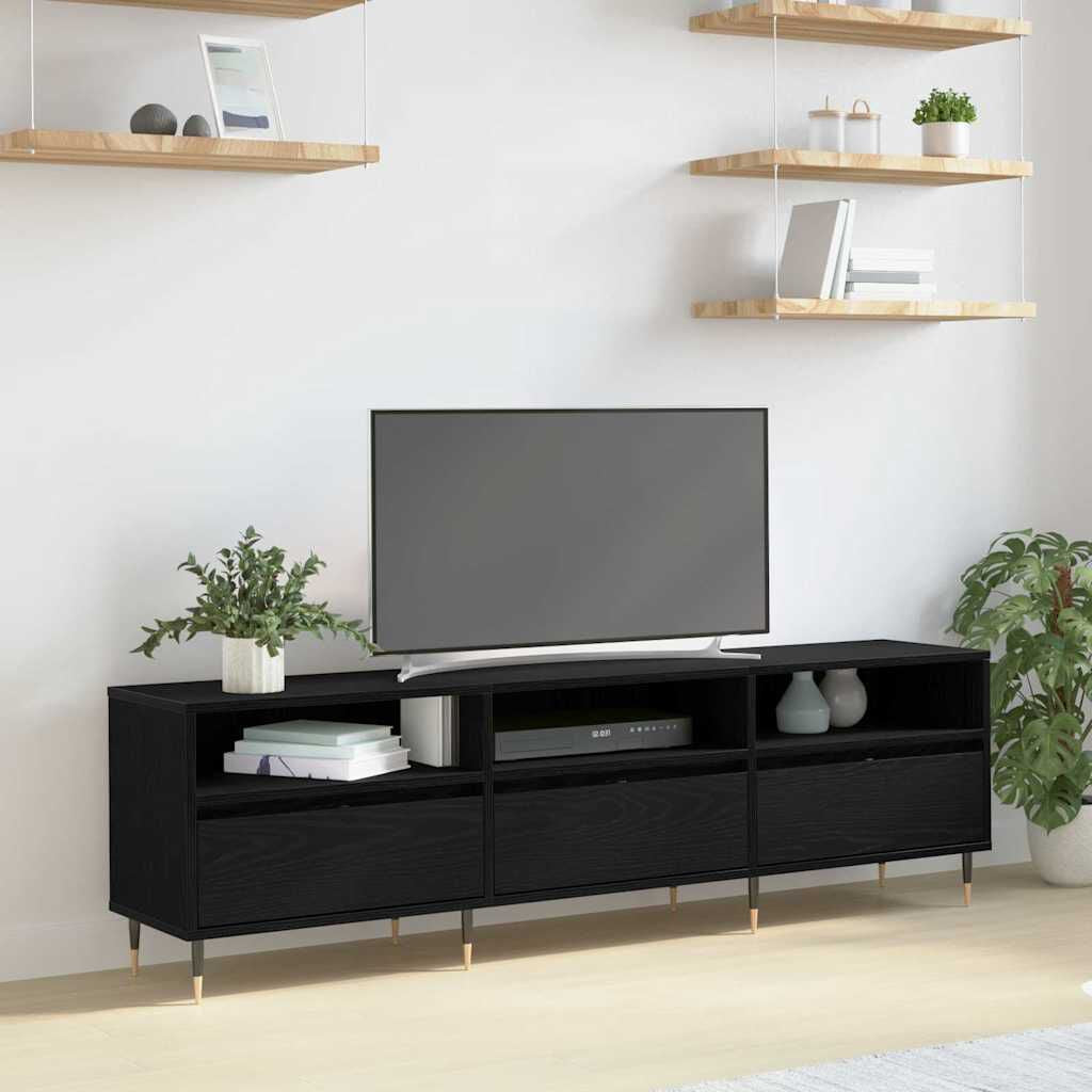 Tv-Schränk Schwarz Eichen-Optik 150 X 30 X 45 Cm Holzwerkstoff