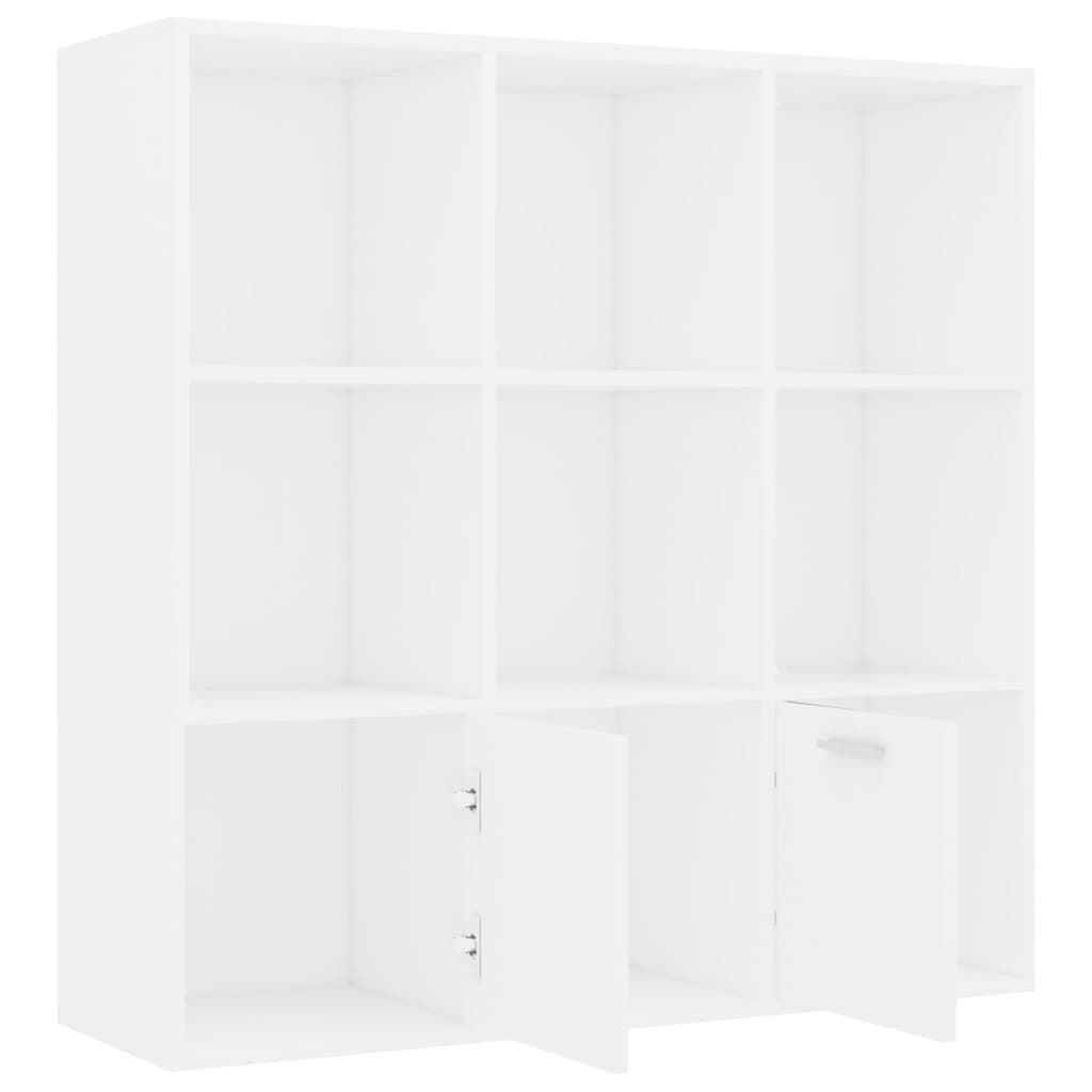 Bücherregal Weiß 98X30X98 Cm Holzwerkstoff