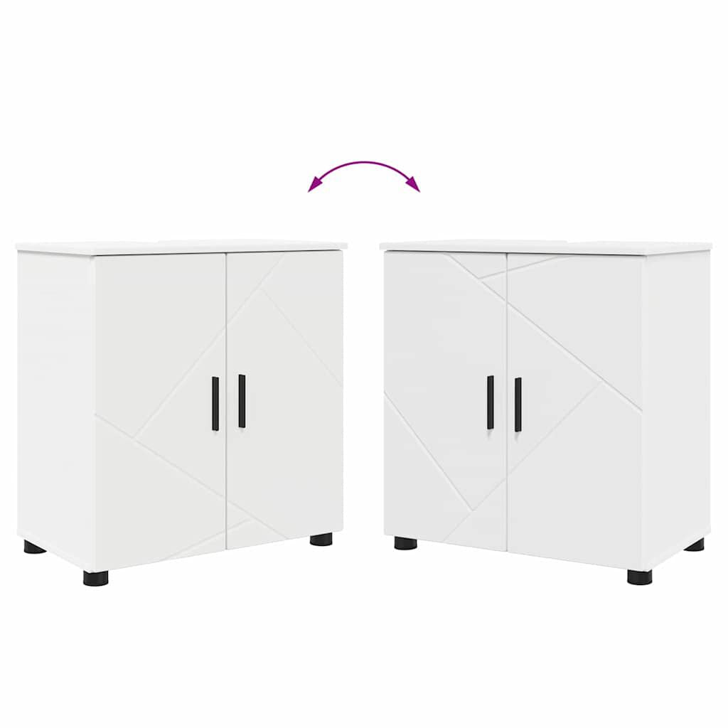 Badezimmerschrank Weiß 61 X 35 X 64 Cm Holzwerkstoff & Metall