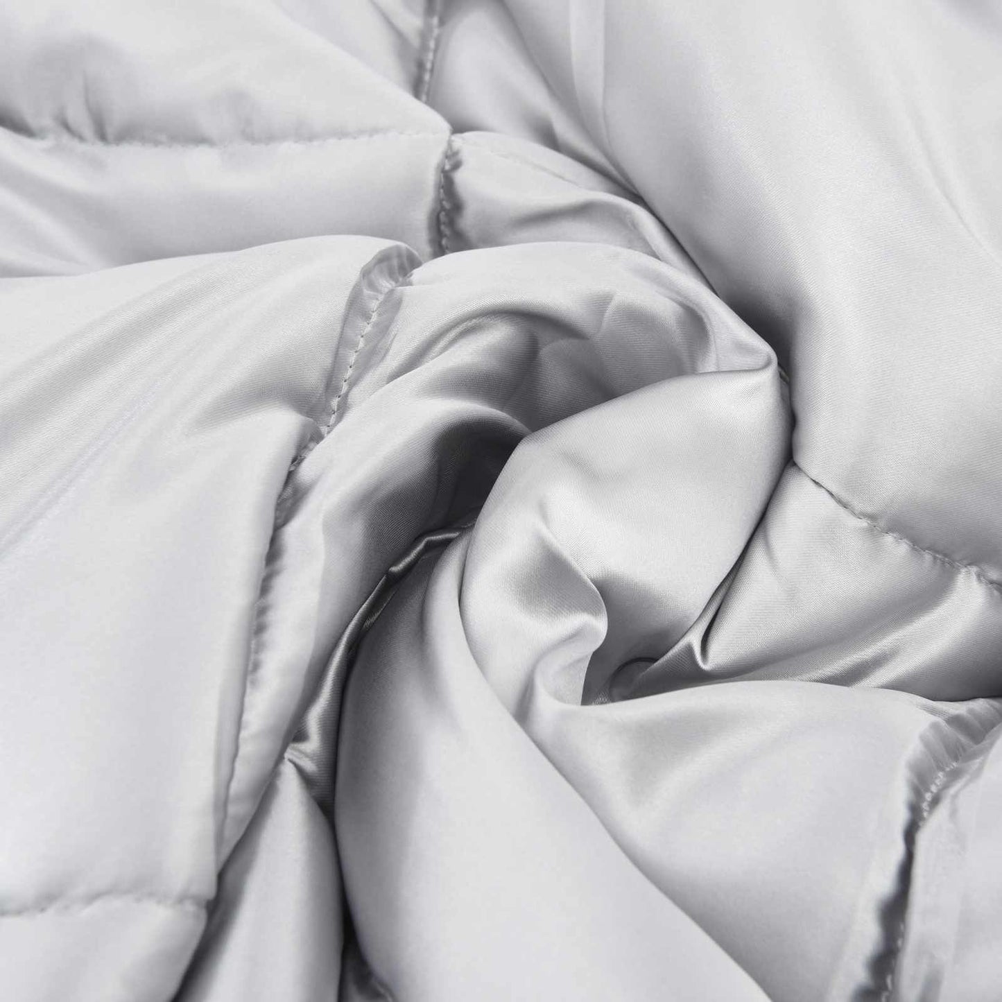Winterbettdecke Silber 220 X 240 Cm Satin Und Mikrofaser