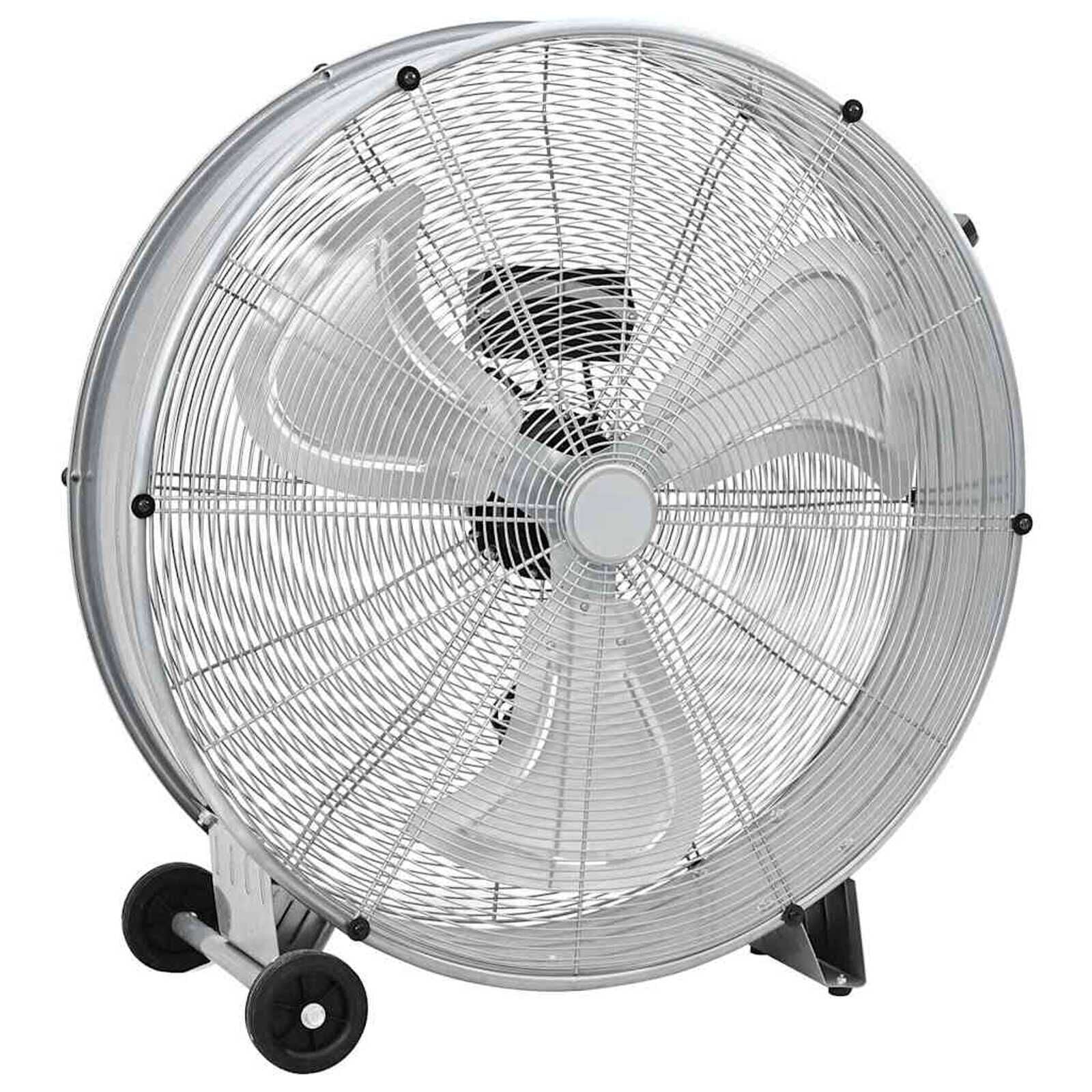 Trommelventilator Mit Rad Silber 79 X 37 X 82 Cm Aluminium