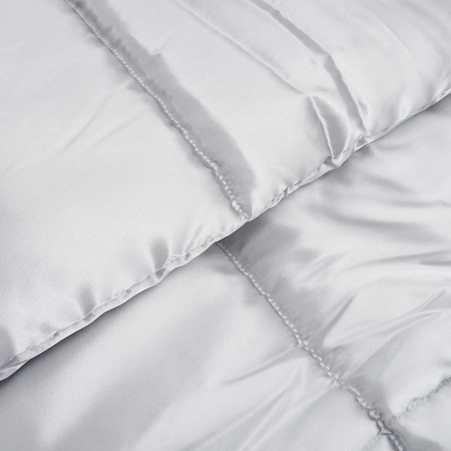 Winterbettdecke Silber 220 X 240 Cm Satin Und Mikrofaser