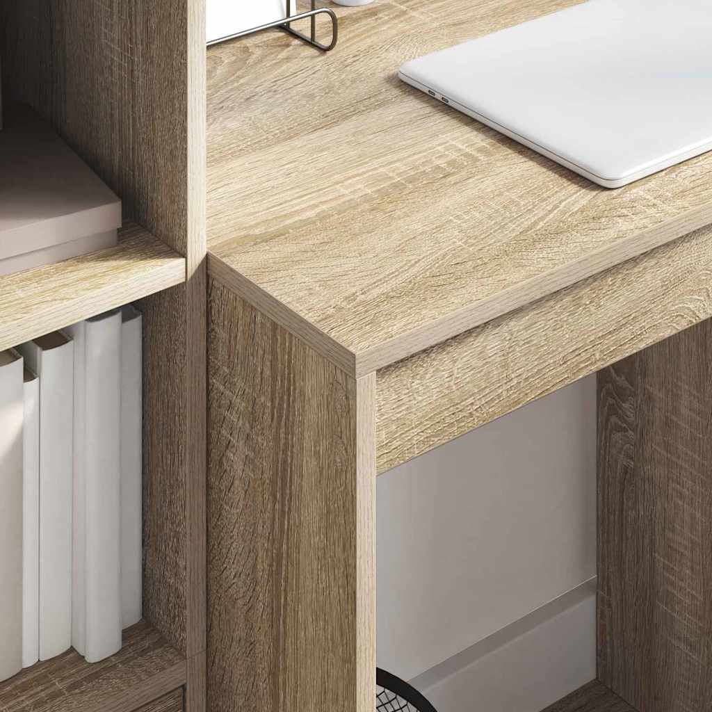 Schreibtisch Mit Schubladen 2 Pcs Sonoma-Eiche