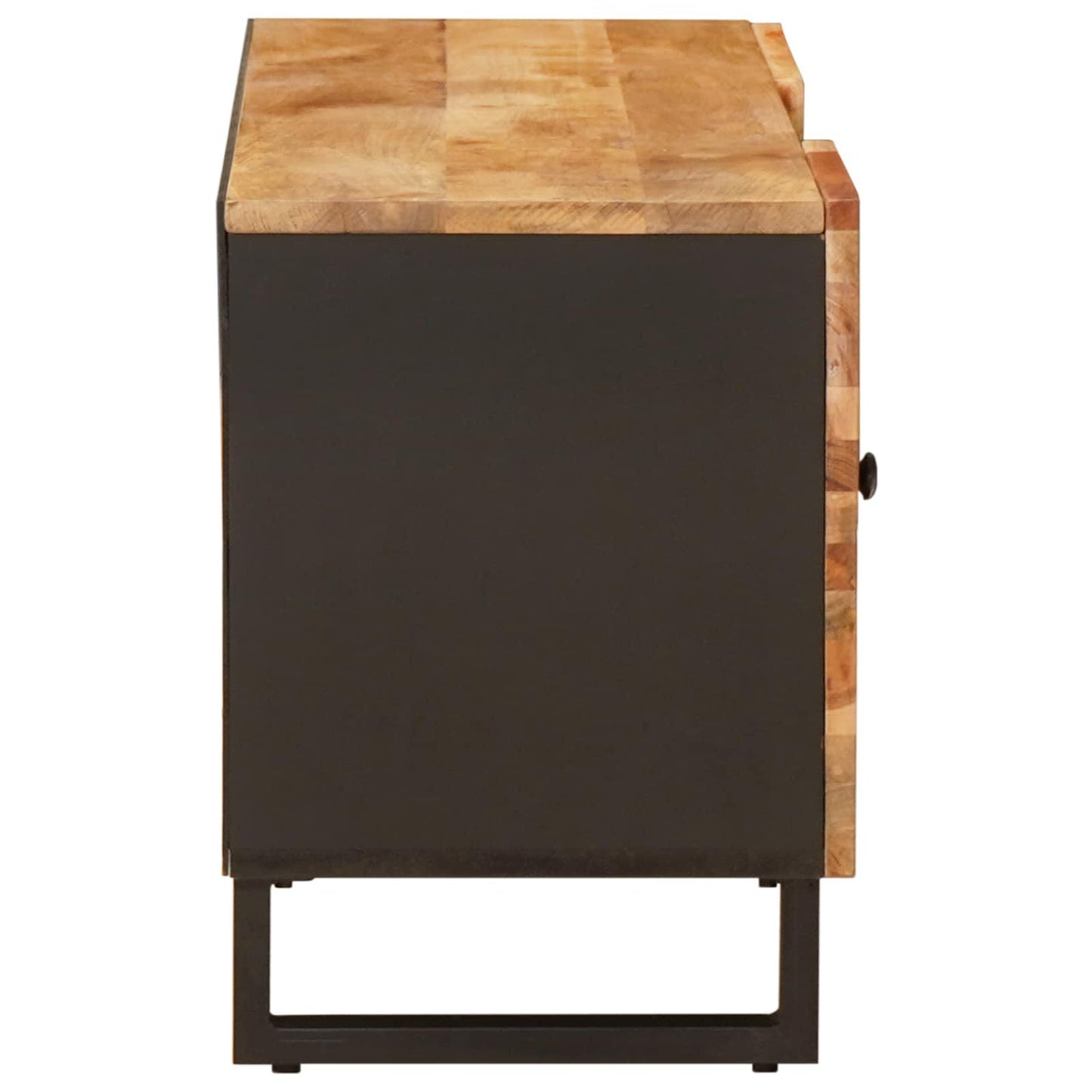 Tv-Schränk Mit Regal Braun 105 X 33 X 46 Cm Massivholz Mango