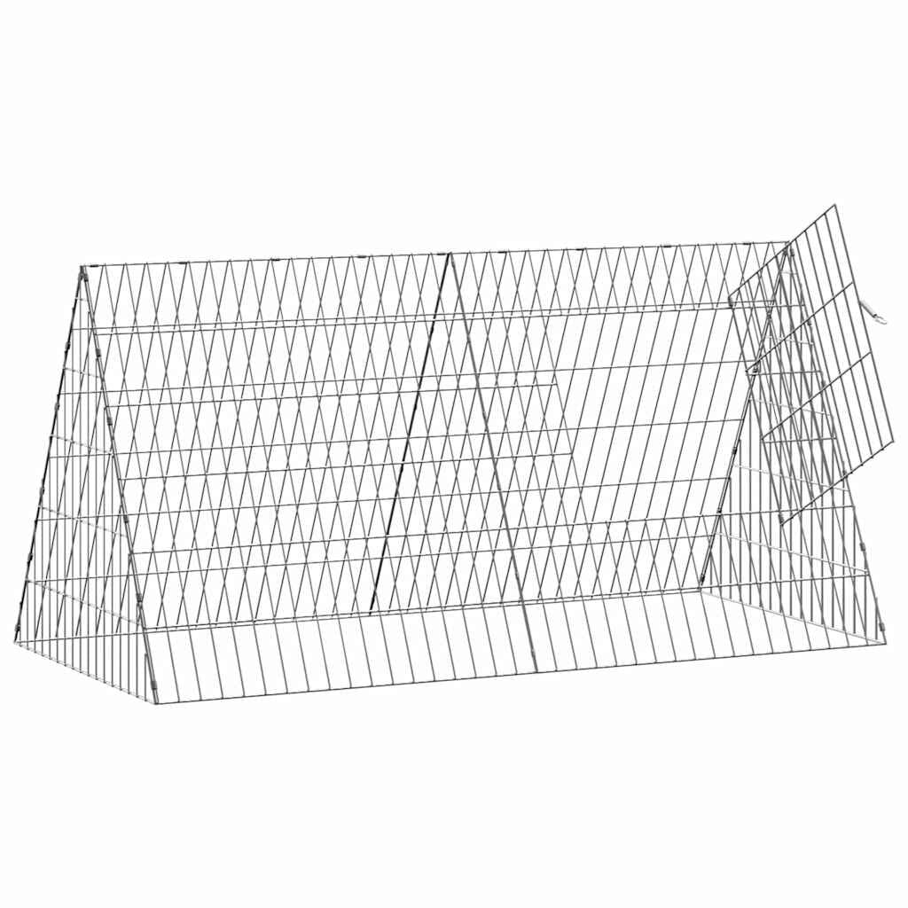 Hasenkäfig Silber 650 X 55 X 55 Cm Verzinkter Stahl