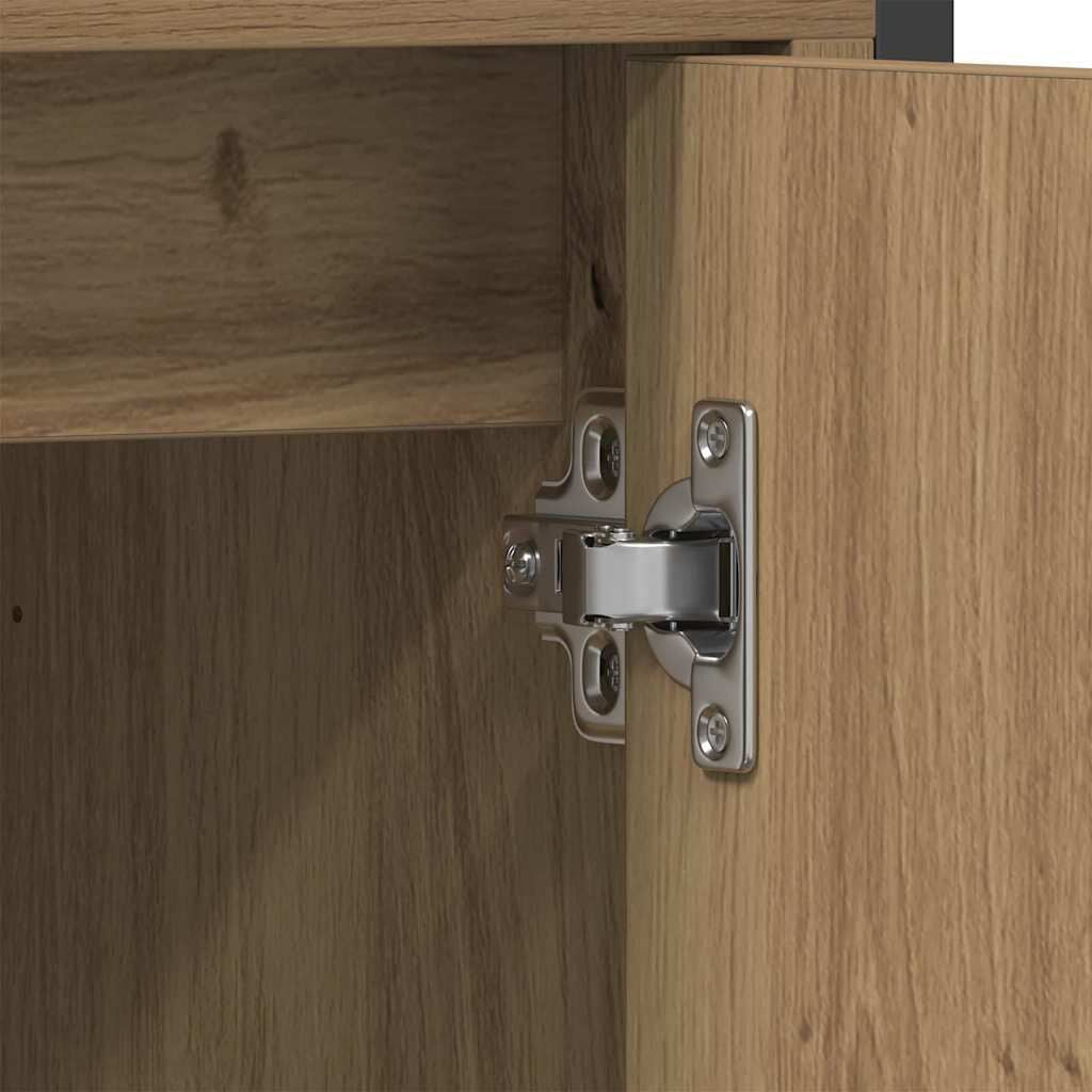 Badezimmermöbel-Set Mit Regal 3 Pcs Artisan-Eiche Holzwerkstoff