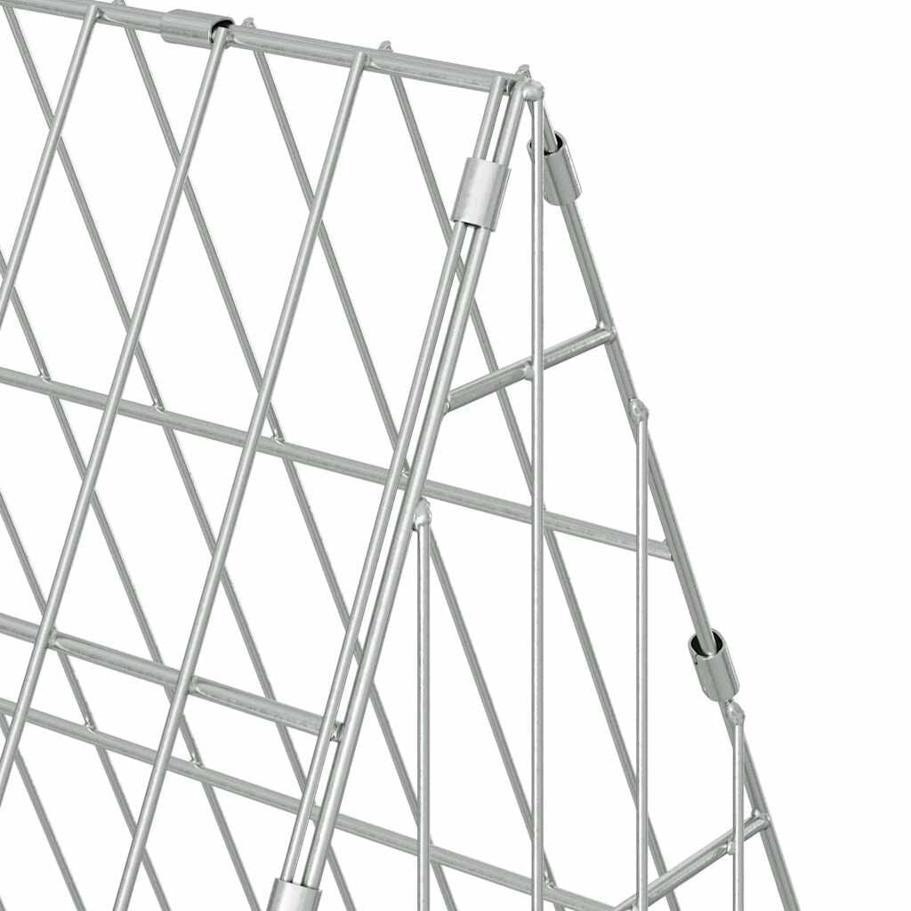 Hasenkäfig Silber 650 X 55 X 55 Cm Verzinkter Stahl