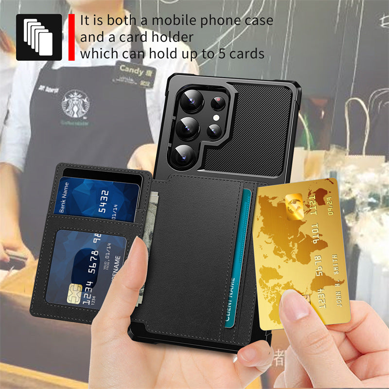 Card-Inserting Car Protective Cover for S23 Phone Case Drop-Resistant