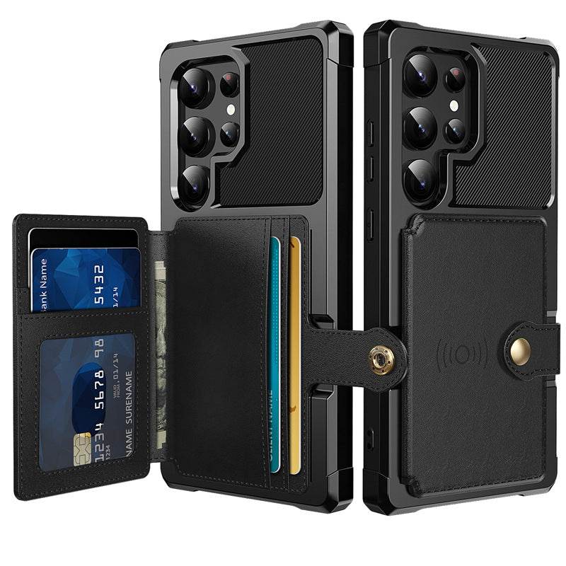 Card-Inserting Car Protective Cover for S23 Phone Case Drop-Resistant
