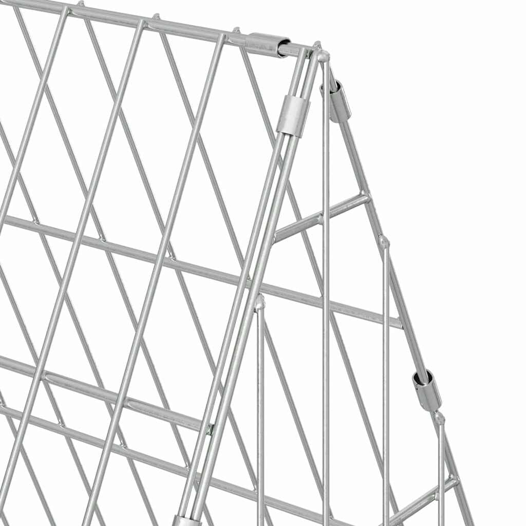 Hasenkäfig Silber 650 X 55 X 55 Cm Verzinkter Stahl
